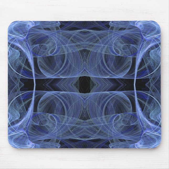 Tapis De Souris Mousepad fractal bleu (Devant)