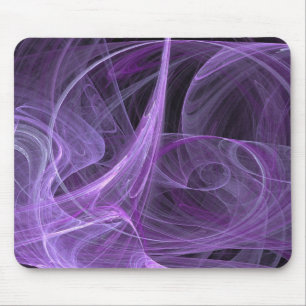 Tapis De Souris Mousepad fractal violet et noir