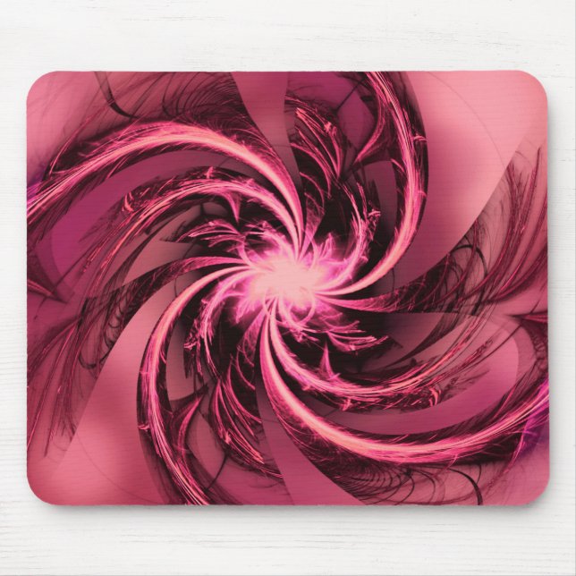 Tapis De Souris Mousepad Fractal Violet tordu et prune (Devant)