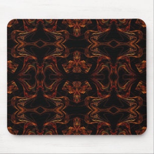 Tapis De Souris Mousepad fractionné orange et noir