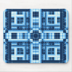 Tapis De Souris Mousepad géométrique bleu