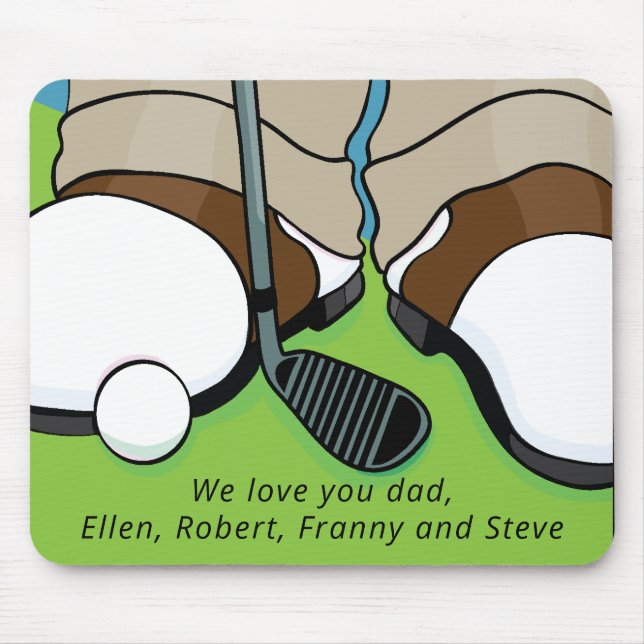 Tapis De Souris Mousepad Golfer sur le vert (Devant)