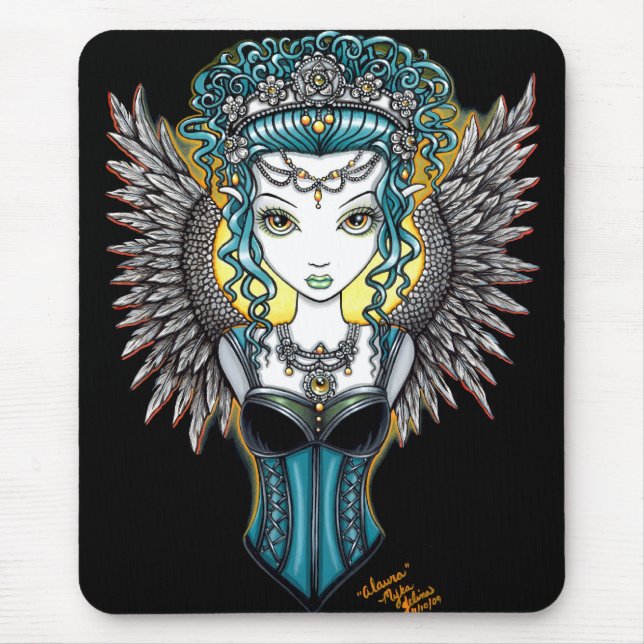 Tapis De Souris Mousepad gothique d'ange gardien de "Alaura" (Devant)