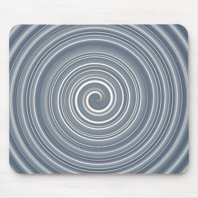 Tapis De Souris Mousepad grau-weisse Spirale (Devant)