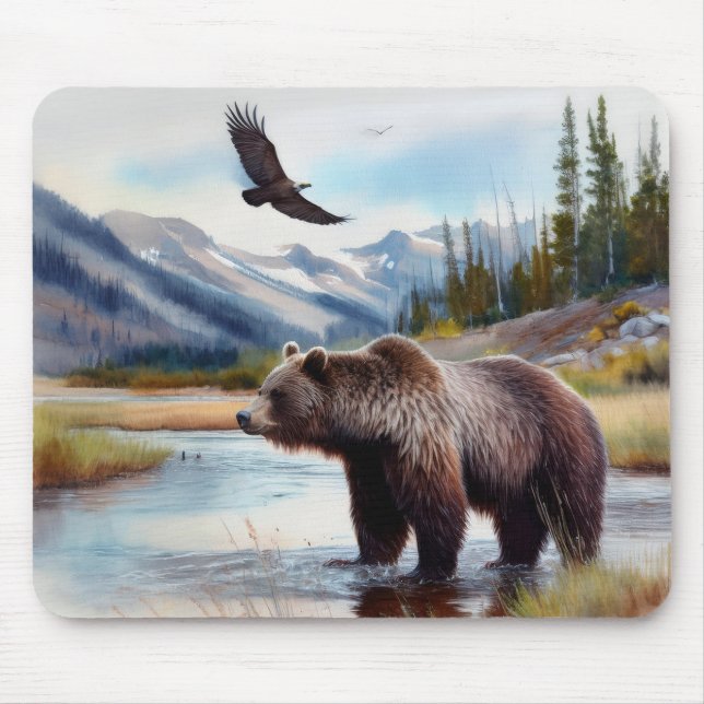 Tapis De Souris Mousepad Grizzly Eagle (Devant)
