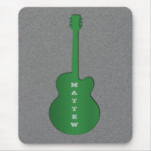 Tapis De Souris Mousepad guitare rayée, vert