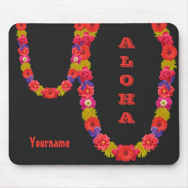 Tapis De Souris Mousepad hawaïen de coutume de Lei (Devant)