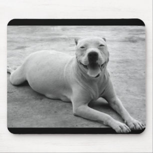 Tapis De Souris Mousepad heureux de pitbull
