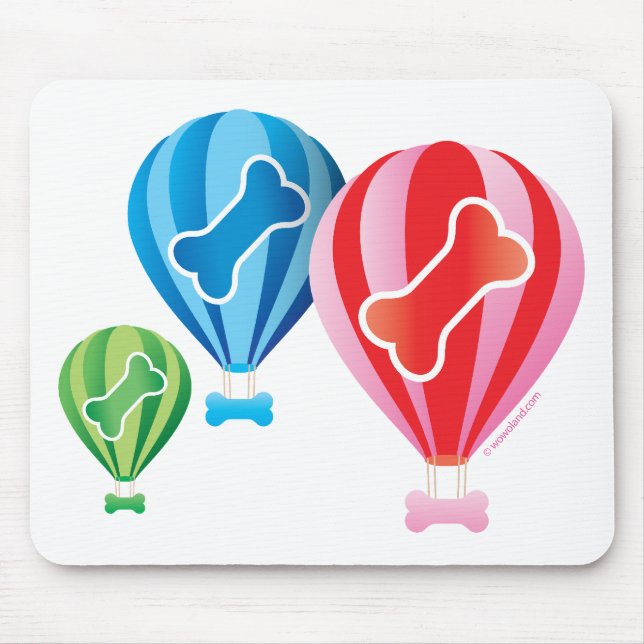 Tapis De Souris Mousepad "Hot Air Balloons" (Devant)