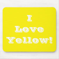 Mousepad I Love Jaune