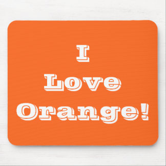 Tapis De Souris Mousepad I Love Orange