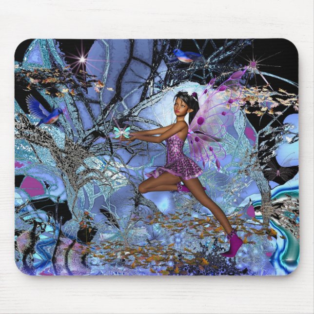 Tapis De Souris Mousepad Imaginaire Art Purple Fée (Devant)