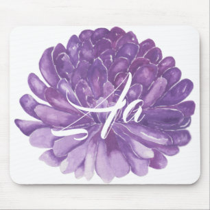 Tapis De Souris Mousepad "Lavender Flower/Watercolor Sketch"