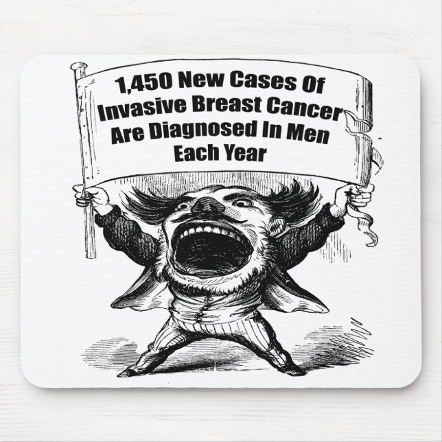 Tapis De Souris Mousepad - le cancer du sein des hommes (Devant)