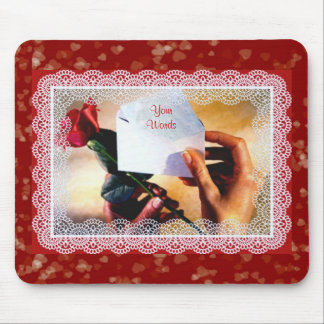 Tapis De Souris Mousepad, le Rose de Valentine