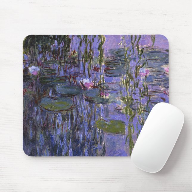 Tapis De Souris Mousepad - Lillies d'eau (Avec souris)