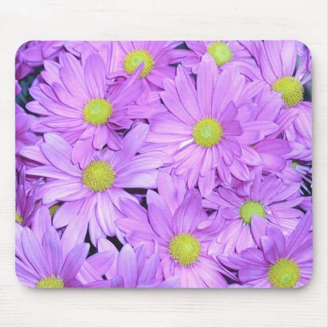 Tapis De Souris Mousepad, "marguerites pourpres " (Devant)