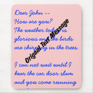 Tapis De Souris Mousepad - Message texte original