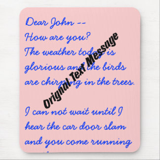 Tapis De Souris Mousepad - Message texte original