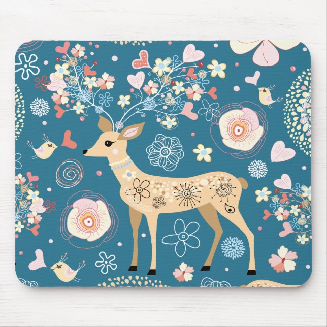 Tapis De Souris Mousepad mignon, cerf commun (Devant)