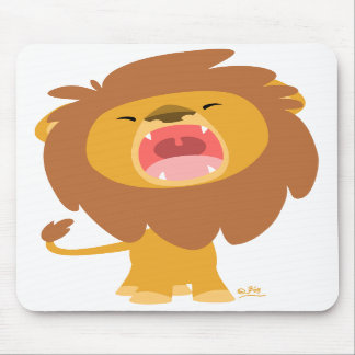 Tapis De Souris Mousepad mignon de lion d'hurlement de bande