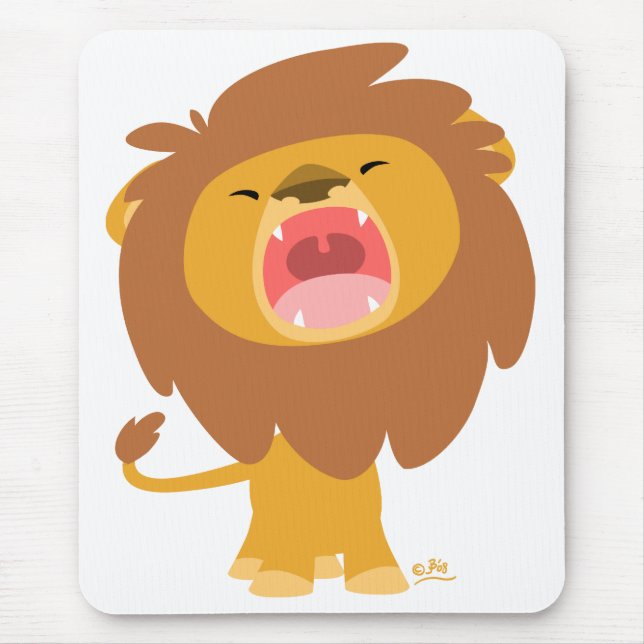 Tapis De Souris Mousepad mignon de lion d'hurlement de bande (Devant)
