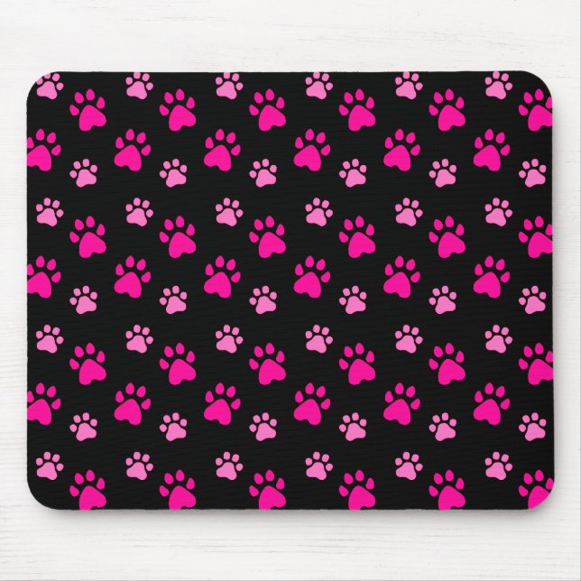Tapis De Souris Mousepad mignon d'empreintes de pattes (Devant)