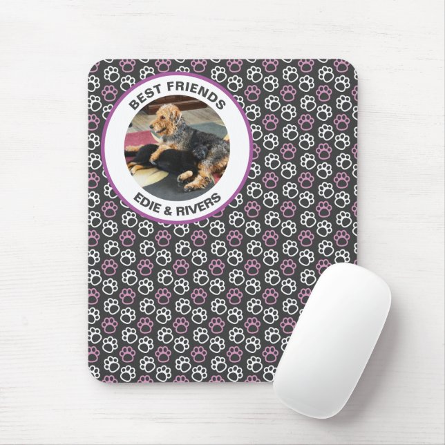 Tapis De Souris Mousepad mignonne Pied Chien (Avec souris)