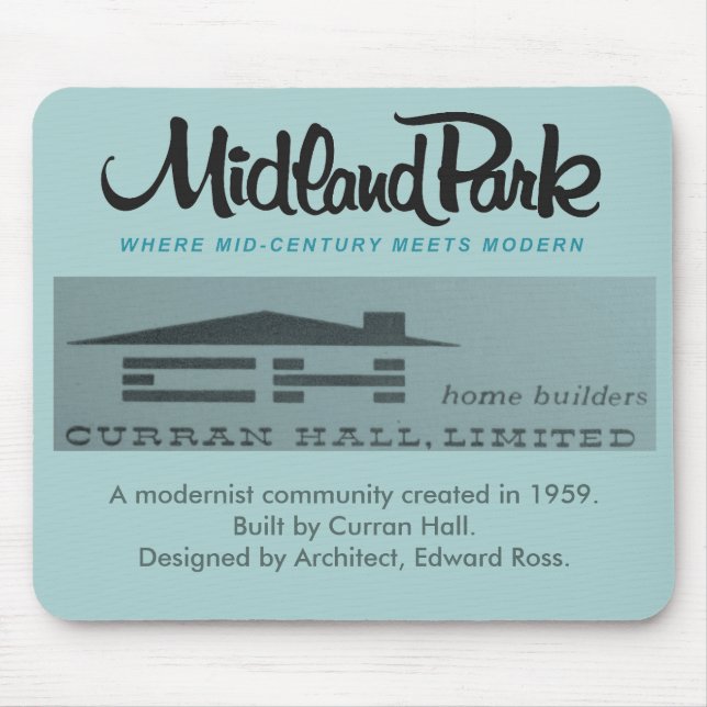 Tapis De Souris Mousepad moderne du milieu du siècle 1958 Toronto  (Devant)