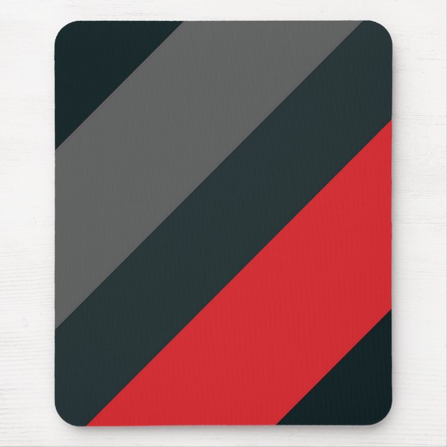 Tapis De Souris Mousepad moderne, noir, rouge, gris, abstrait (Devant)
