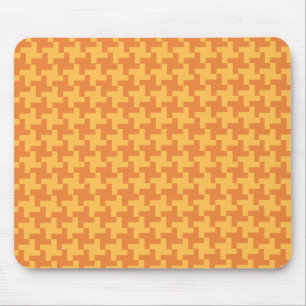 Tapis De Souris Mousepad, Motif de contrôle des dogstooth orange