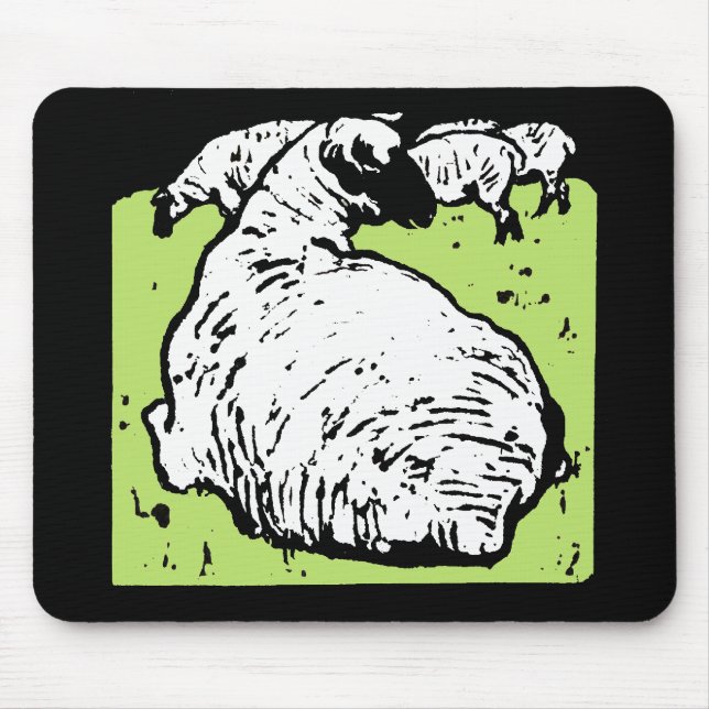 Tapis De Souris Mousepad, mouton de taille victorienne (Devant)