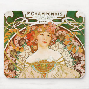 Tapis De Souris Mousepad : Mucha - Champenois