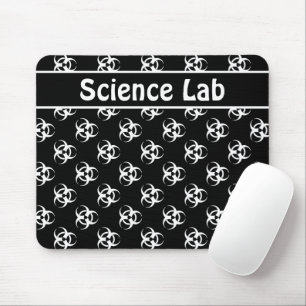 Tapis De Souris Mousepad noir et blanc avec texte personnalisé