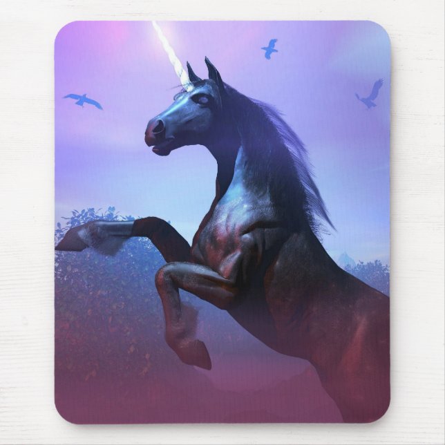 Tapis De Souris Mousepad noir et majestueux (Devant)
