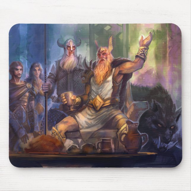 Tapis De Souris Mousepad - Odin et Einherjars (Devant)