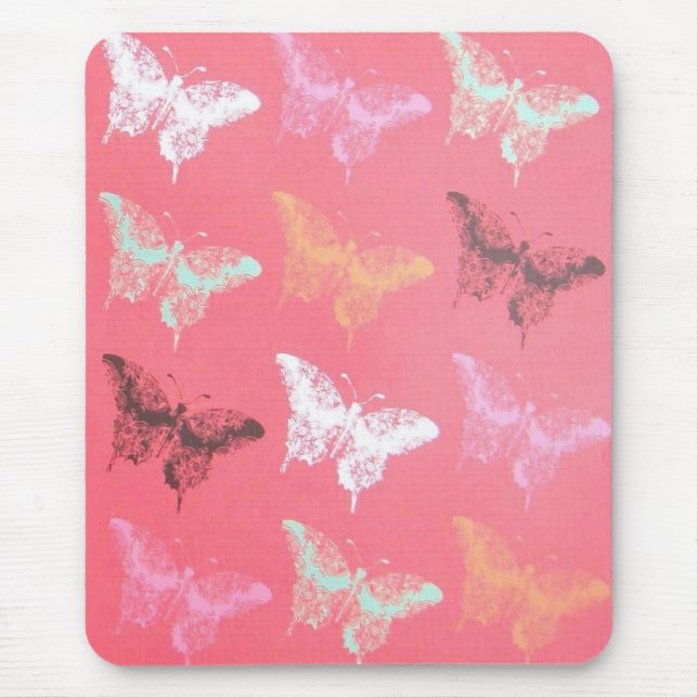 Tapis De Souris Mousepad, papillons déchirés (Devant)
