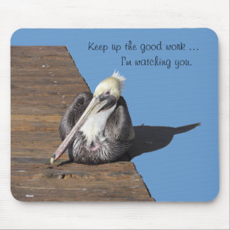 Tapis De Souris Mousepad - Pélican sur la jetée