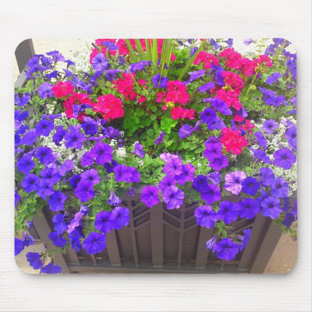 Tapis De Souris Mousepad Pétunia Flower Patch (Devant)
