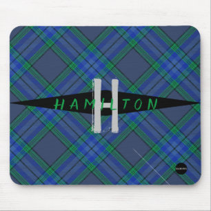Tapis De Souris Mousepad plaid bleu et vert - HAMbyWG