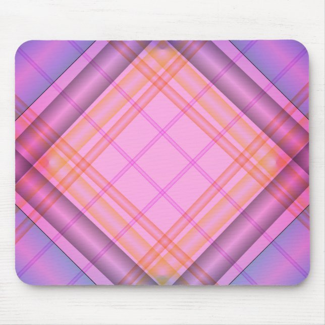 Tapis De Souris Mousepad Plaid Violet (Devant)