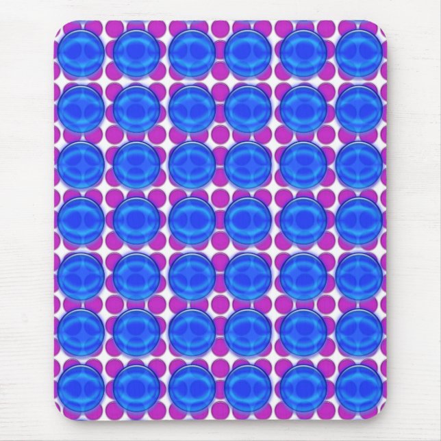 Tapis De Souris Mousepad - points violets et bleus (Devant)