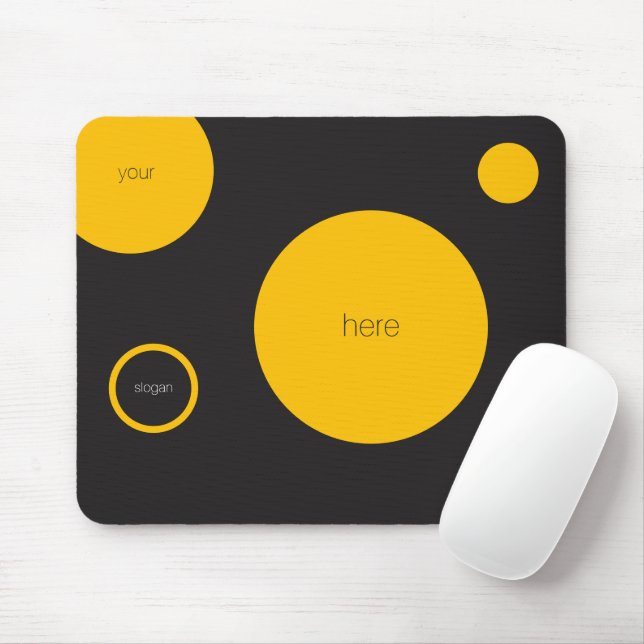 Tapis De Souris Mousepad Pois jaune (Avec souris)