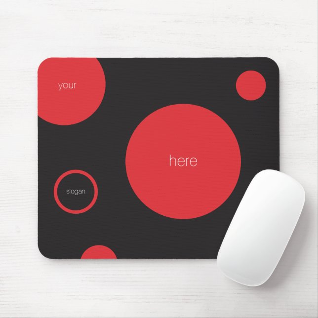 Tapis De Souris Mousepad Pois rouge (Avec souris)