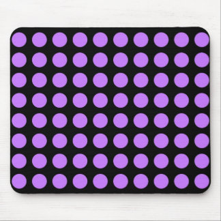 Tapis De Souris Mousepad Polka violet et noir