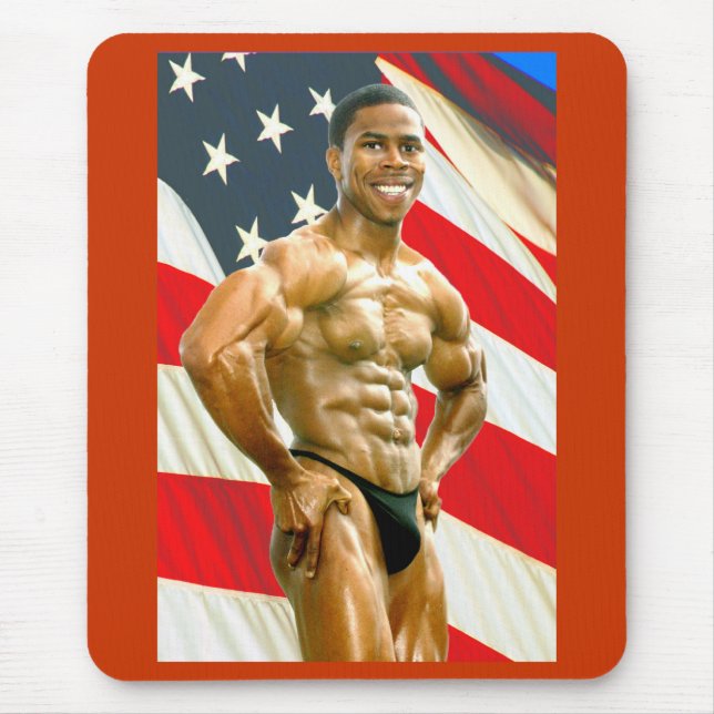 Tapis De Souris Mousepad, QFLAG, frontière rouge (Devant)