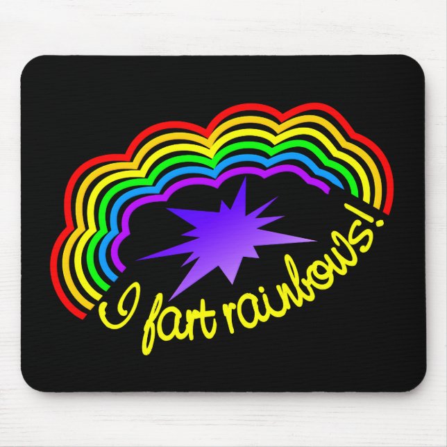 Tapis De Souris Mousepad Rainbow Farts (Devant)