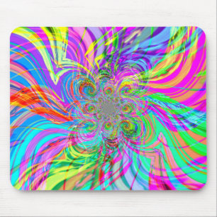 Tapis De Souris Mousepad Rainbow Fire