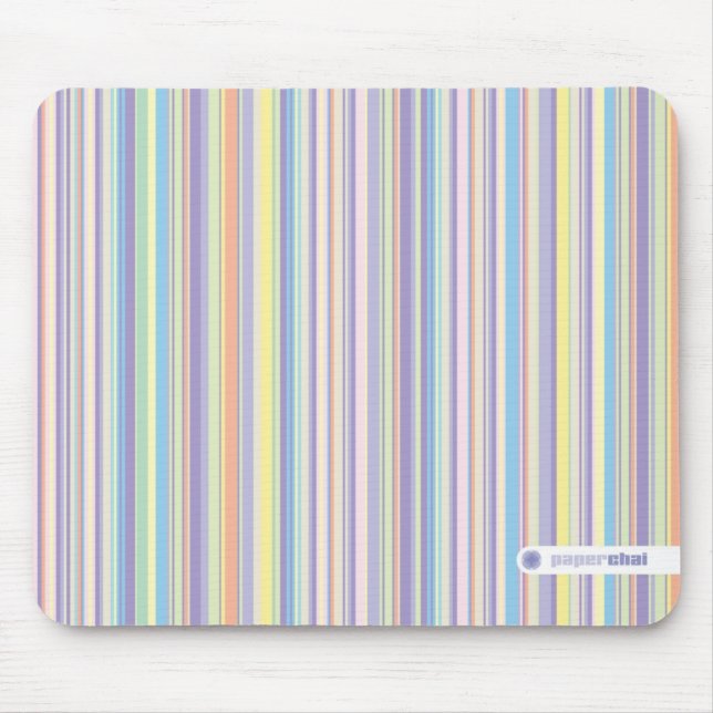 Tapis De Souris Mousepad rayé en pastel (Devant)