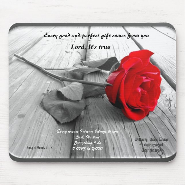 Tapis De Souris Mousepad rose encadré (Devant)